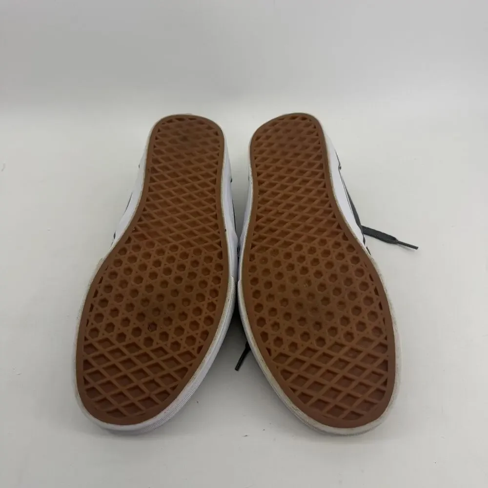 Vans Shoes Mens Size 10 Gray Canvas Skate Sneakers Casual Comfort Low Streetwear